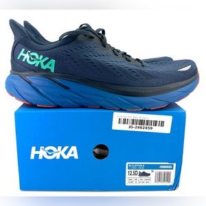 NIB Mens (Size 12.5) Hoka One One CLIFTON 8 OSVB Blue Running Shoes [New In Box]